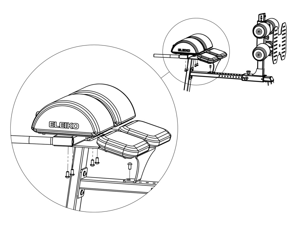 Приставка для гіперекстензії Eleiko GHD Knee Pad